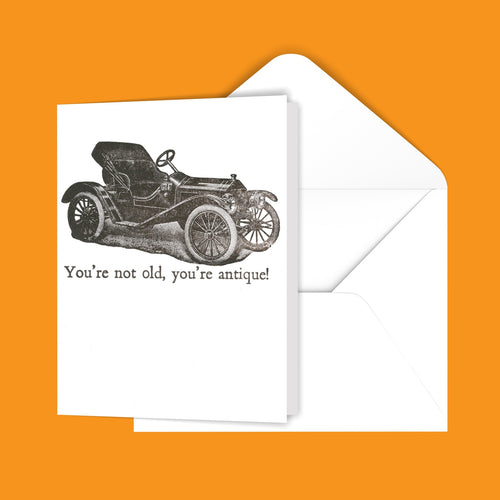 You're not old, you're antique! Greeting Card