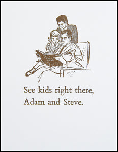 Adam and Steve Greeting Card