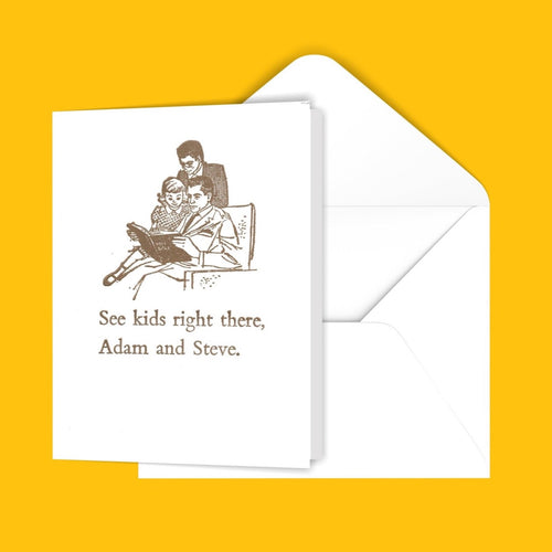 Adam and Steve Greeting Card