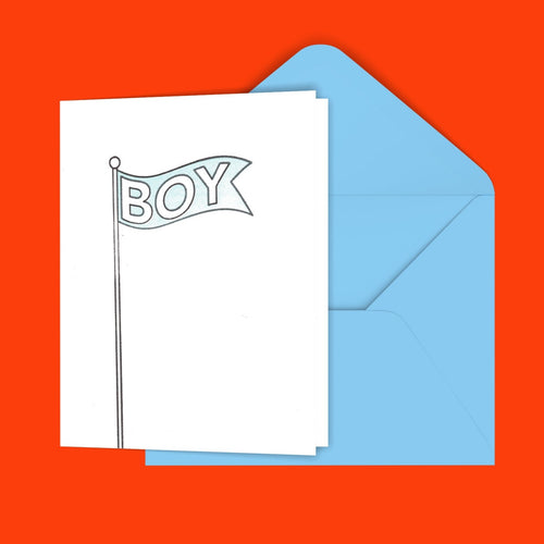 Boy Flag Greeting Card