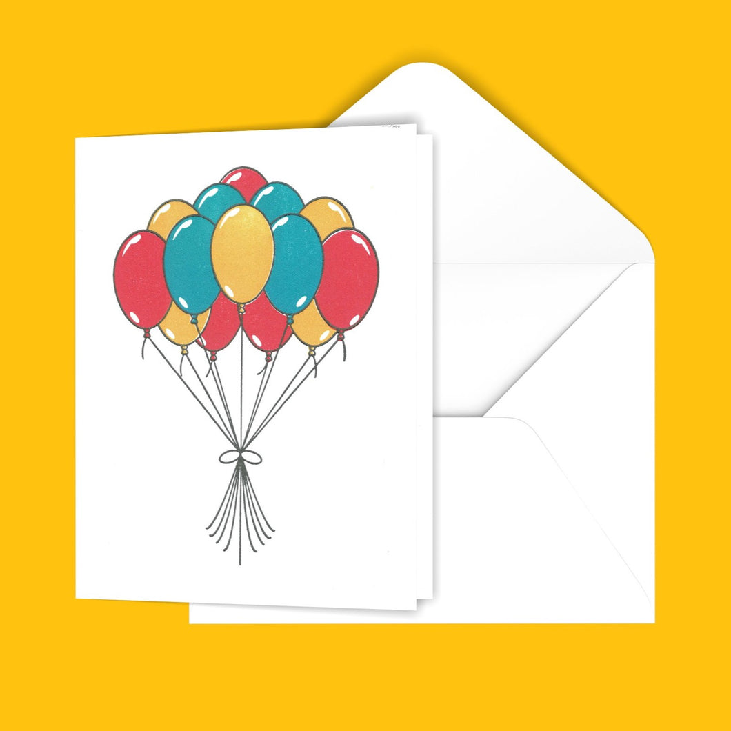 A Bunch of Balloons Greeting Card