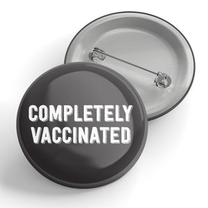 Completely Vaccinated (black) Button