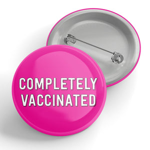 Completely Vaccinated (pink) Button