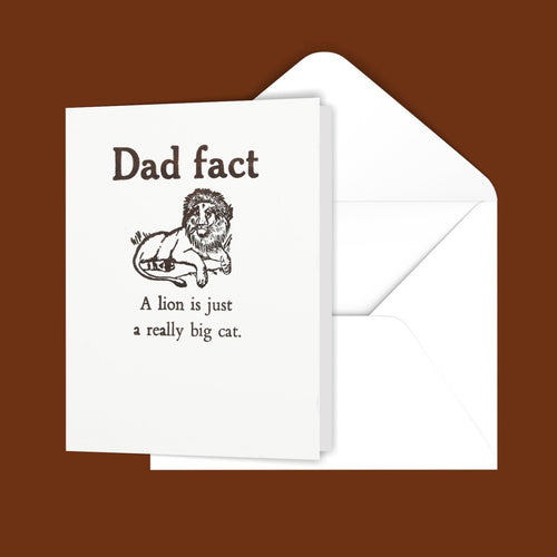 Dad fact (lion) Greeting Card
