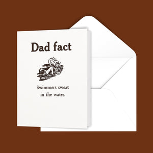 Dad fact (swimmer) Greeting Card
