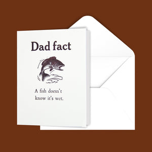Dad fact (fish) Greeting Card