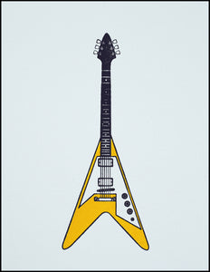 The Flying V Guitar Greeting Card