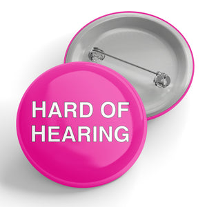 Hard of Hearing (pink) Button