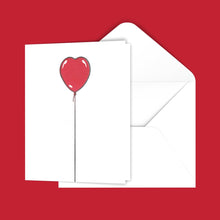 Load image into Gallery viewer, Heart Balloon Greeting Card