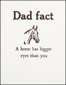 Dad fact (horse) Greeting Card