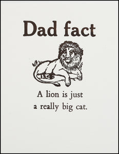 Dad fact (lion) Greeting Card