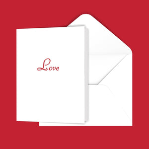 Love (Script) Greeting Card