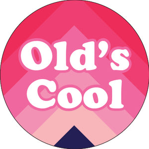 Old's Cool Pink Chevron Button