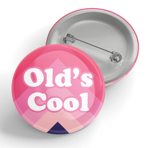 Old's Cool Pink Chevron Button