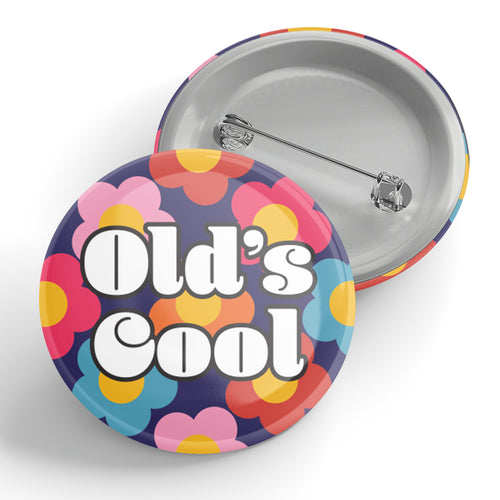 Old's Cool Flower Power Button